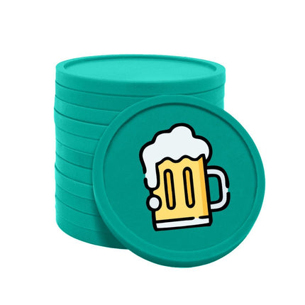 Fichas de plastico jarra de cerveza Ø29 mm - 100 unidades