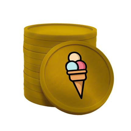 Fichas de plastico helado sorbet Ø29mm - 100 unidades