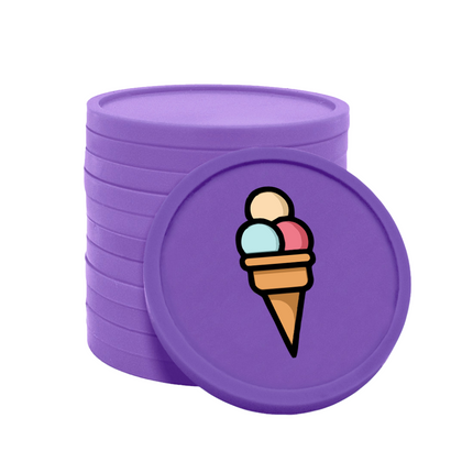 Fichas de plastico helado sorbet Ø29mm - 100 unidades