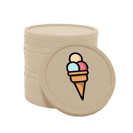 Fichas de plastico helado sorbet Ø29mm - 100 unidades