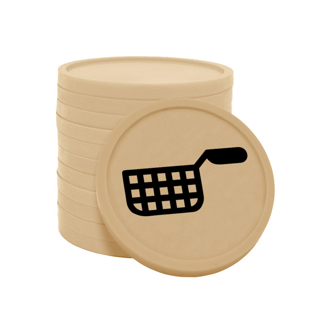 Fichas de plastico freidora Ø29 mm - 100 unidades