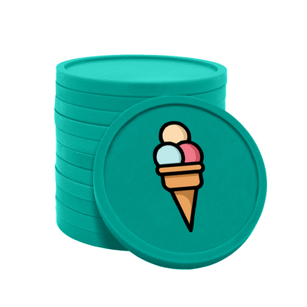 Fichas de plastico helado sorbet Ø29mm - 100 unidades