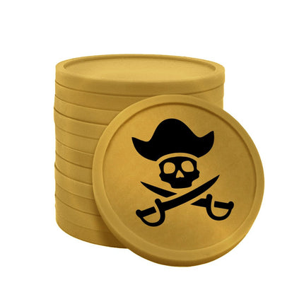 Fichas de plastico pirata Ø29 mm - 100 unidades