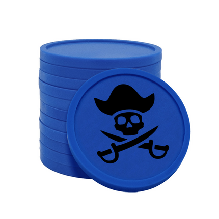 Fichas de plastico pirata Ø29 mm - 100 unidades