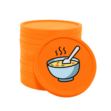 Fichas de plastico sopa Ø29mm - 100 unidades