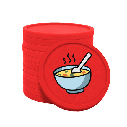 Fichas de plastico sopa Ø29mm - 100 unidades