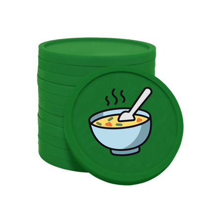 Fichas de plastico sopa Ø29mm - 100 unidades