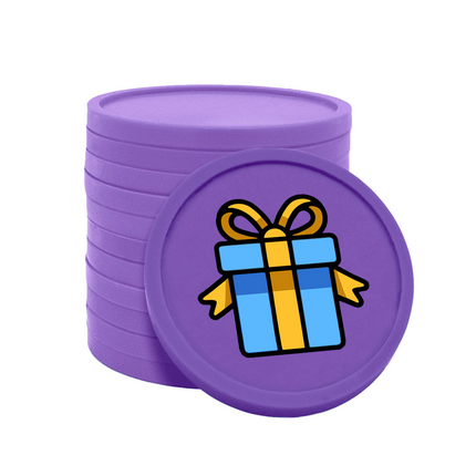 Fichas de plastico regalo Ø29 mm - 100 unidades
