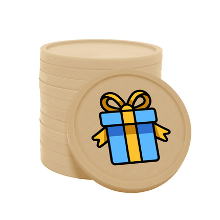 Fichas de plastico regalo Ø29 mm - 100 unidades