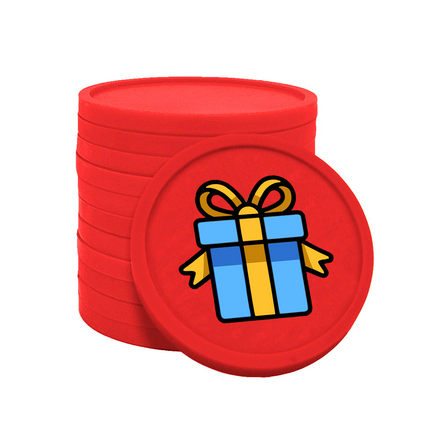 Fichas de plastico regalo Ø29 mm - 100 unidades