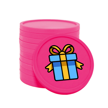 Fichas de plastico regalo Ø29 mm - 100 unidades