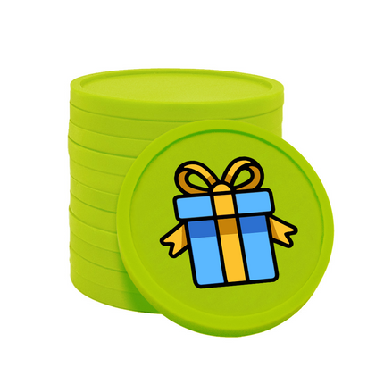Fichas de plastico regalo Ø29 mm - 100 unidades