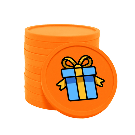 Fichas de plastico regalo Ø29 mm - 100 unidades