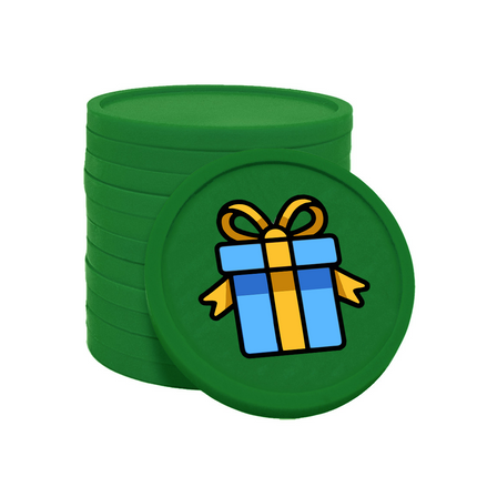 Fichas de plastico regalo Ø29 mm - 100 unidades