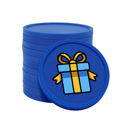 Fichas de plastico regalo Ø29 mm - 100 unidades