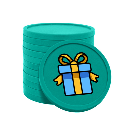 Fichas de plastico regalo Ø29 mm - 100 unidades