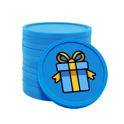 Fichas de plastico regalo Ø29 mm - 100 unidades