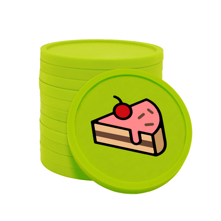 fichas de plastico pasteleria Ø29 mm - 100 unidades