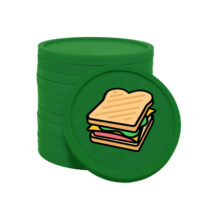 Fichas de plastico sandwich Ø29mm - 100 unidades