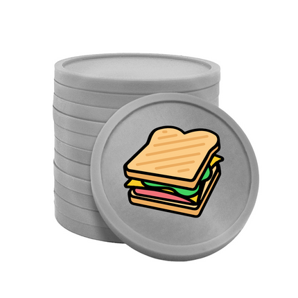 Fichas de plastico sandwich Ø29mm - 100 unidades
