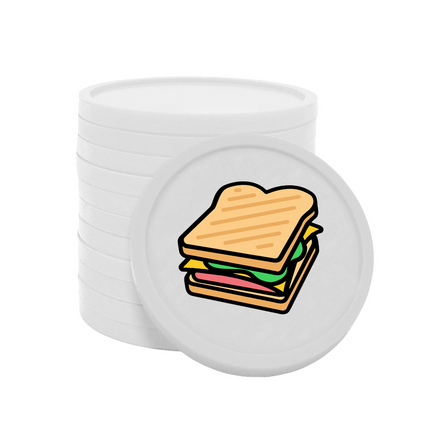 Fichas de plastico sandwich Ø29mm - 100 unidades
