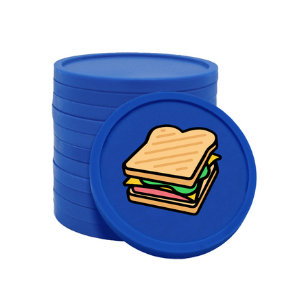 Fichas de plastico sandwich Ø29mm - 100 unidades