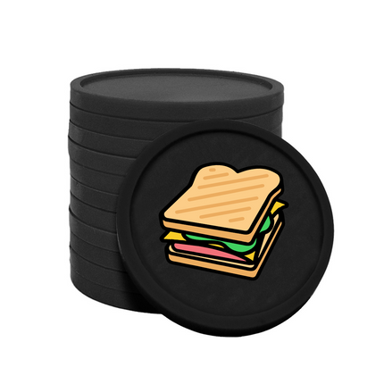 Fichas de plastico sandwich Ø29mm - 100 unidades