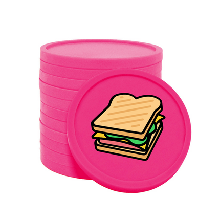 Fichas de plastico sandwich Ø29mm - 100 unidades