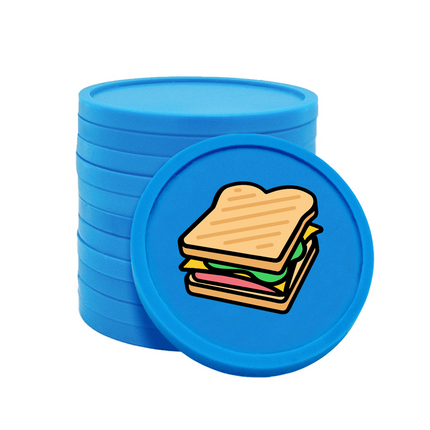 Fichas de plastico sandwich Ø29mm - 100 unidades