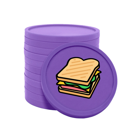 Fichas de plastico sandwich Ø29mm - 100 unidades