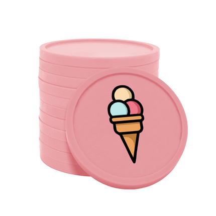 Fichas de plastico helado sorbet Ø29mm - 100 unidades