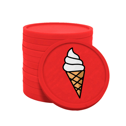 Fichas de plastico helado soft Ø29mm - 100 unidades