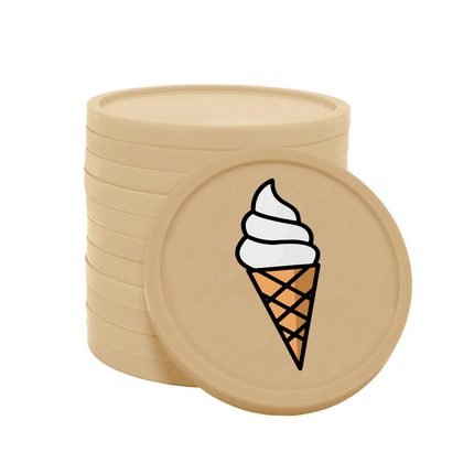 Fichas de plastico helado soft Ø29mm - 100 unidades