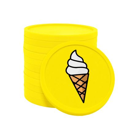 Fichas de plastico helado soft Ø29mm - 100 unidades