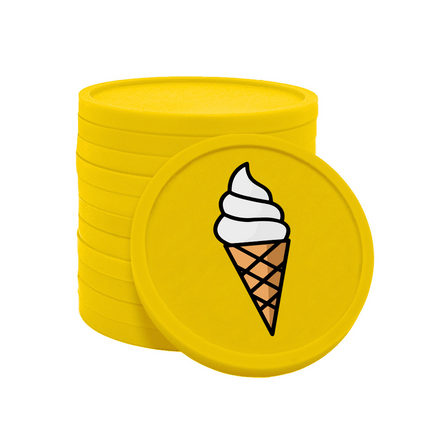 Fichas de plastico helado soft Ø29mm - 100 unidades