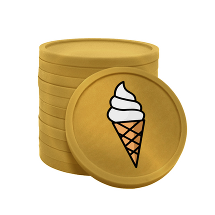 Fichas de plastico helado soft Ø29mm - 100 unidades