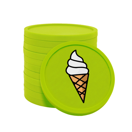 Fichas de plastico helado soft Ø29mm - 100 unidades