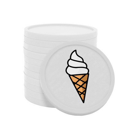 Fichas de plastico helado soft Ø29mm - 100 unidades