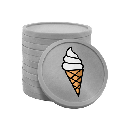 Fichas de plastico helado soft Ø29mm - 100 unidades