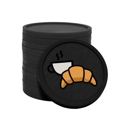 Fichas de plastico croissant y café .Ø29 mm - 100 unidades