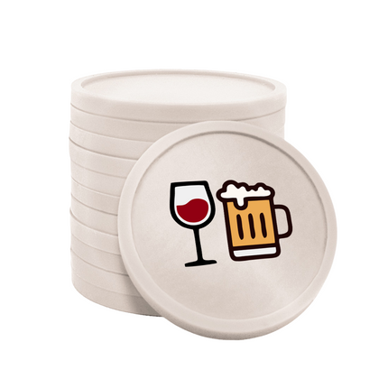 Fichas de plastico de cerveza y vino Ø29 mm - 100 unidades