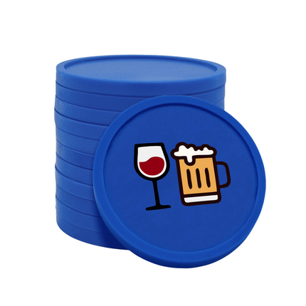 Fichas de plastico de cerveza y vino Ø29 mm - 100 unidades