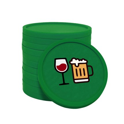Fichas de plastico de cerveza y vino Ø29 mm - 100 unidades