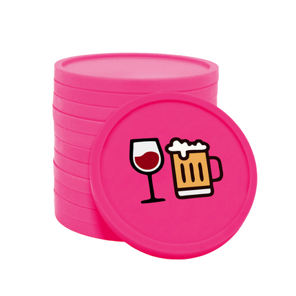 Fichas de plastico de cerveza y vino Ø29 mm - 100 unidades