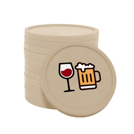 Fichas de plastico de cerveza y vino Ø29 mm - 100 unidades