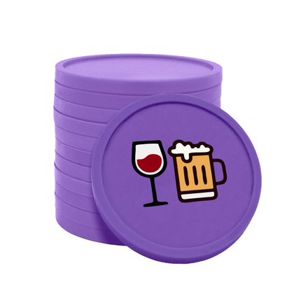 Fichas de plastico de cerveza y vino Ø29 mm - 100 unidades