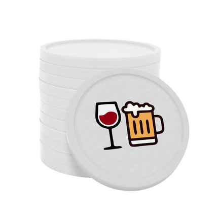 Fichas de plastico de cerveza y vino Ø29 mm - 100 unidades