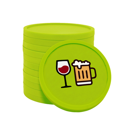 Fichas de plastico de cerveza y vino Ø29 mm - 100 unidades