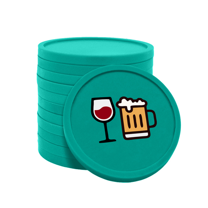 Fichas de plastico de cerveza y vino Ø29 mm - 100 unidades
