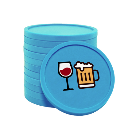 Fichas de plastico de cerveza y vino Ø29 mm - 100 unidades